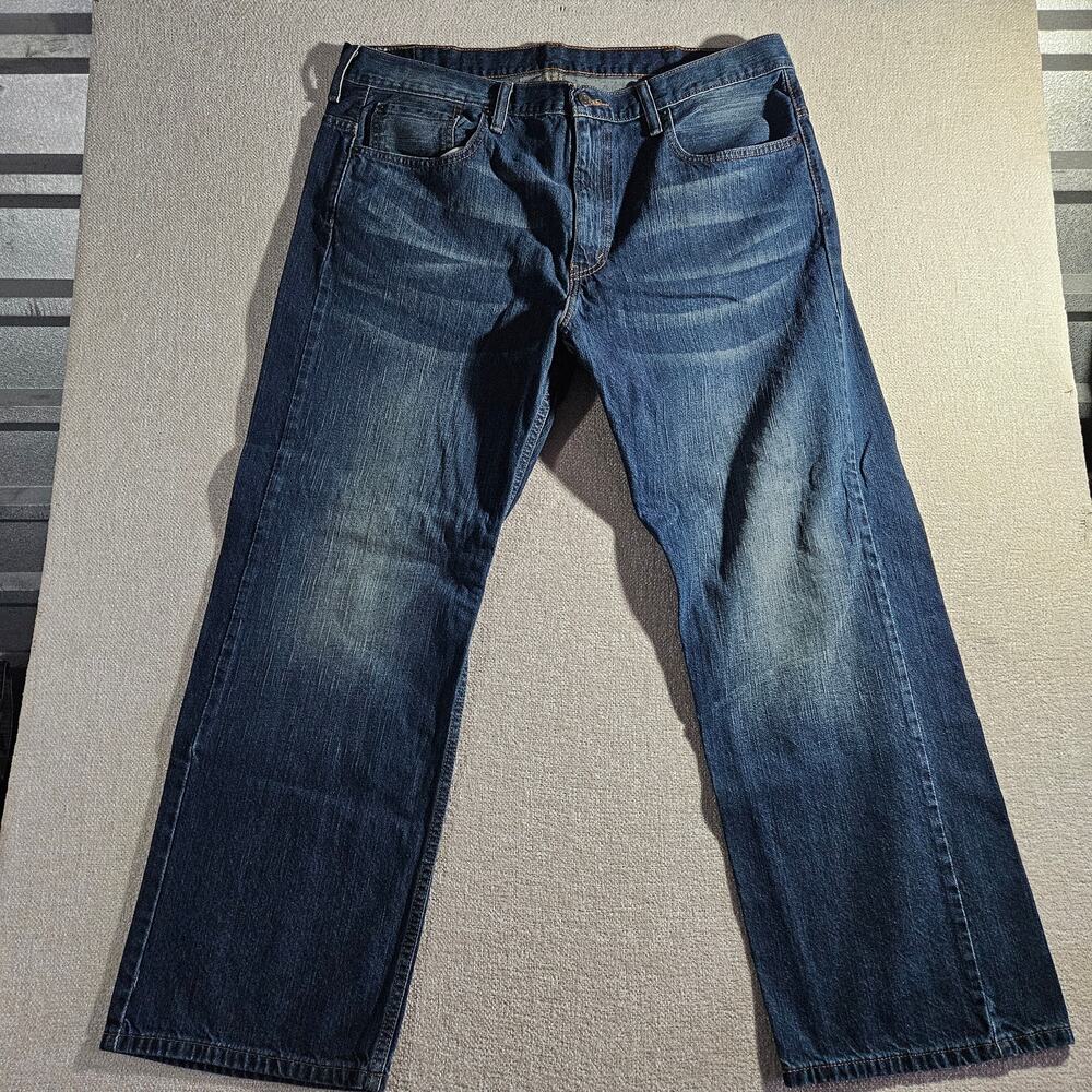 Levis 569 Loose Straight Jeans 38x30 Blue Denim Mens Relaxed Fit